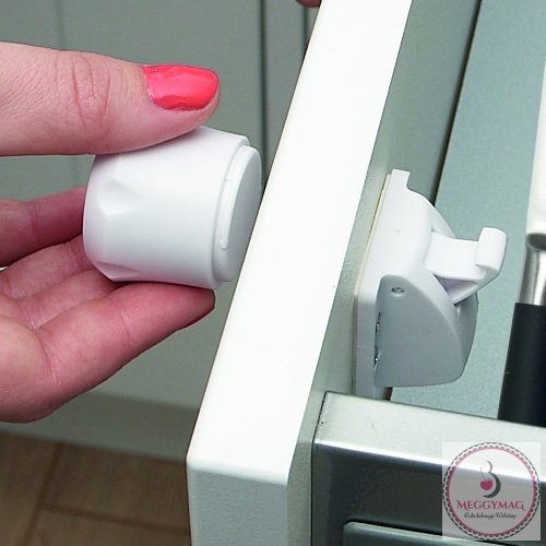 Clippasafe Mágneses fiók-, és szekrényzár 2db 1 kulcs fehér 71/4