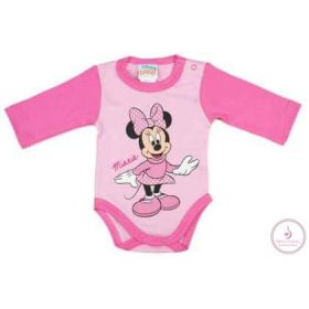 Hosszú ujjú baba body Minnie mintával, 56-os
