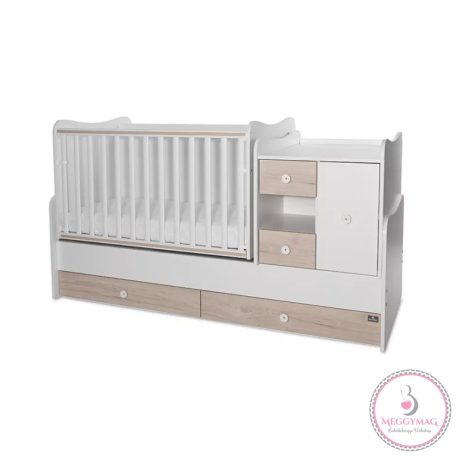 Lorelli MiniMax kombi ágy 72x190 - White Light Oak