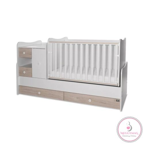 Lorelli MiniMax kombi ágy 72x190 - White Light Oak