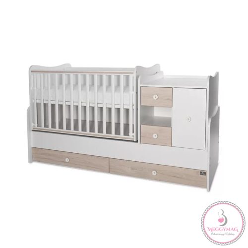 Lorelli MiniMax kombi ágy 72x190 - White Light Oak