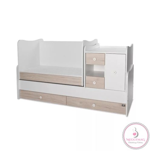 Lorelli MiniMax kombi ágy 72x190 - White Light Oak