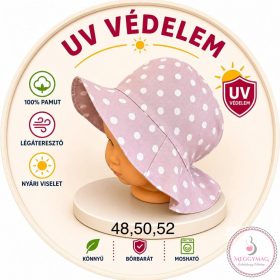 Minimanó nyári kalap (48, 50, 52)  Pöttyös 