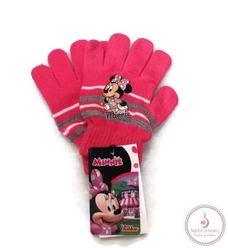 Ötujjas kötött kesztyű Minnie egér mintával