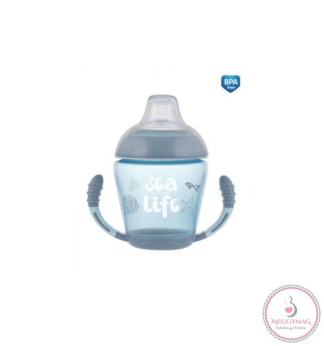 Sea Life Nem kifolyó itatópohár puha ivócsőrrel 230 ml (9 h+) szürke