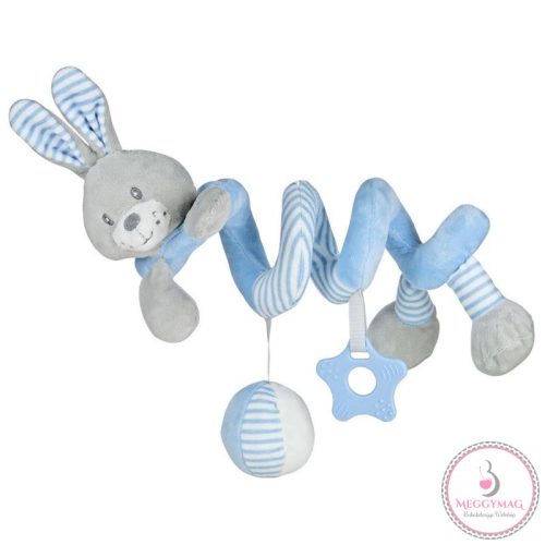 Baby Mix Plüss spirál, szürke-nyuszi kék UTOLSÓ DARAB! 