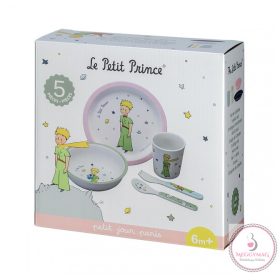 Kis herceg étkészlet diszdobozban 5 részes, rózsaszín 