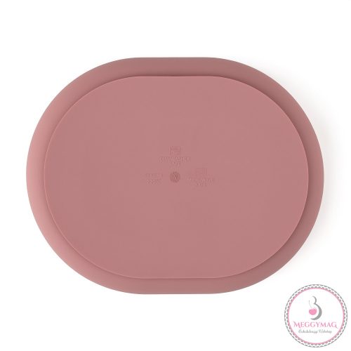 PETITE&MARS Szilikon osztott tányér, ovális Take&Match Dusty Rose 6m+