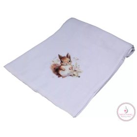 Mintás textil-tetra kifogó-törölköző 140x140 Mókus 