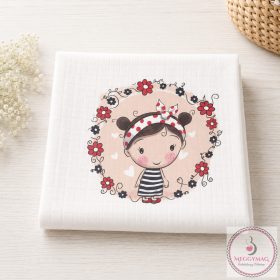 Mintás textil pelenka  - kislány 