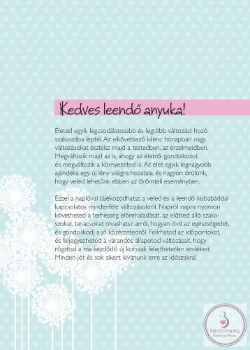 Napló a babavárás 9 hónapjáról