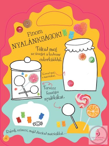 Nagy fejtörő - lányoknak matricákkal