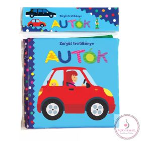 Zörgős textilkönyv  - Autók 