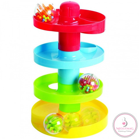 Playgo: Bébi golyópálya torony három golyóval