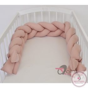   Rácsvédő, "Kalácska" fonott fejvédő 180 cm - vintage rózsaszín 