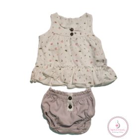 2 részes kislány ruha tunikával 62-es lila 