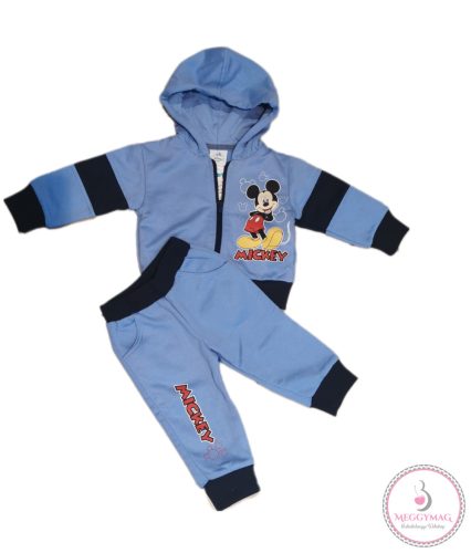 2 részes belül bolyhos szabadidő szett Mickey egér mintával, 74-es