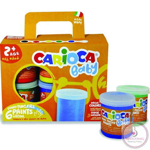 Baby lemosható ujjfesték 6db-os szett - Carioca