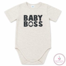   "Baby boss" feliratos rövid ujjú baba body, 98-as