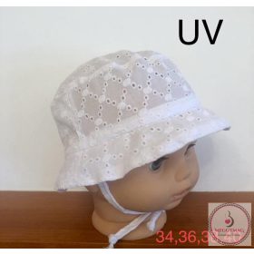 Minimanó nyári sapka (34) - fehér madeirás 