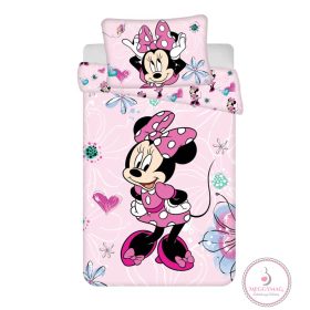   Disney Minnie Flowers gyerek ágyneműhuzat 100×135cm, 40×60 cm