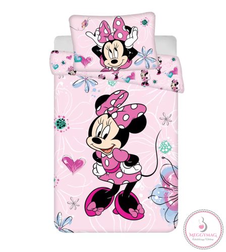 Disney Minnie Flowers gyerek ágyneműhuzat 100×135cm, 40×60 cm