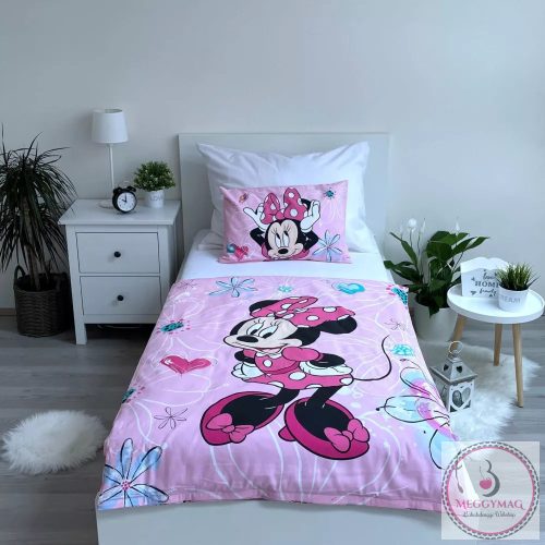 Disney Minnie Flowers gyerek ágyneműhuzat 100×135cm, 40×60 cm
