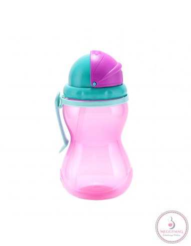 Canpol babies Szívószálas sport itatópohár 370 ml 12hó+ rózsaszín
