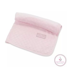   Wellsoft babatakaró, babapléd 75*75 cm Rózsaszín karikás