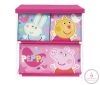 Peppa malac Friends játéktároló állvány 3 rekeszes 53x30x60 cm