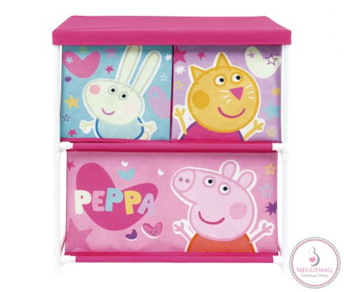 Peppa malac Friends játéktároló állvány 3 rekeszes 53x30x60 cm