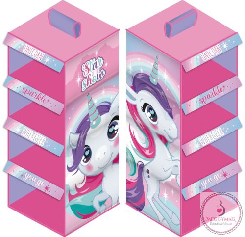 Unikornis Sparkle függő szekrényrendező 4 részes