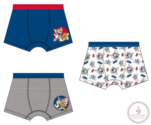 Tom és Jerry Fun gyerek boxeralsó 3 darab/csomag 7 - 8 év / 122 - 128 cm