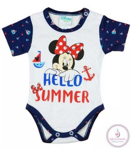 Disney Minnie tengerész stílusú rövid ujjú body, 62-es