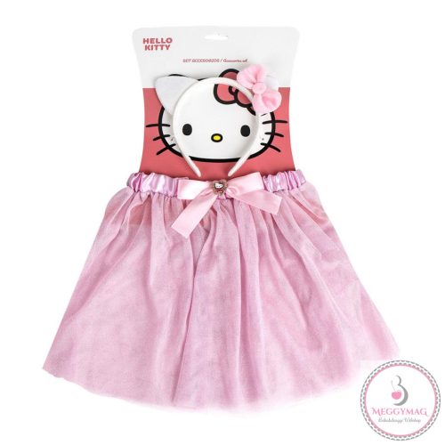 Hello Kitty Pink gyerek szoknya és hajpánt szett 3 - 8 év / 98 - 128 cm