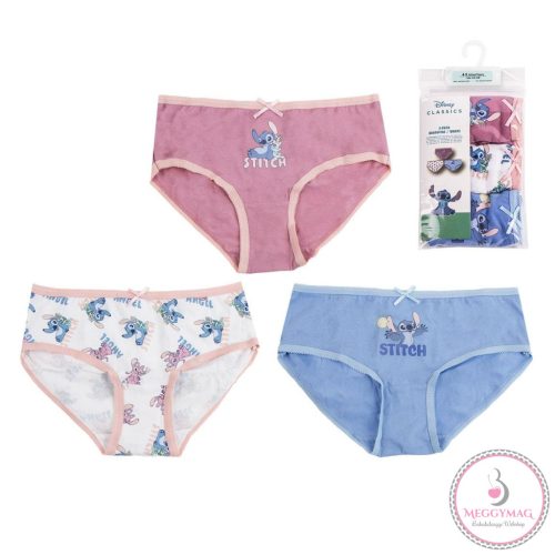 Disney Lilo és Stitch, A csillagkutya Scrump gyerek fehérnemű, bugyi 3 darab/csomag 4 - 10 év / 104 - 140 cm
