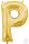 Gold, Arany mini P betű fólia lufi 33 cm