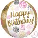 Happy Birthday gömb fólia lufi 38*40 cm