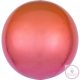 Ombré Red and Orange Gömb Fólia lufi 40 cm