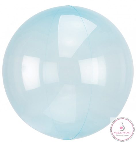 Áttetsző Crystal Gömb Blue Fólia lufi 45 cm