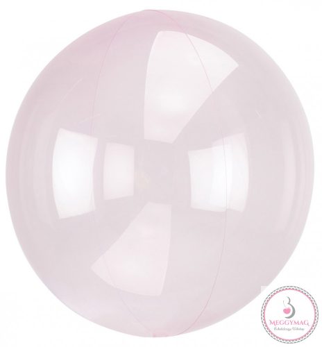 Áttetsző Crystal Gömb Light Pink Fólia lufi 45 cm