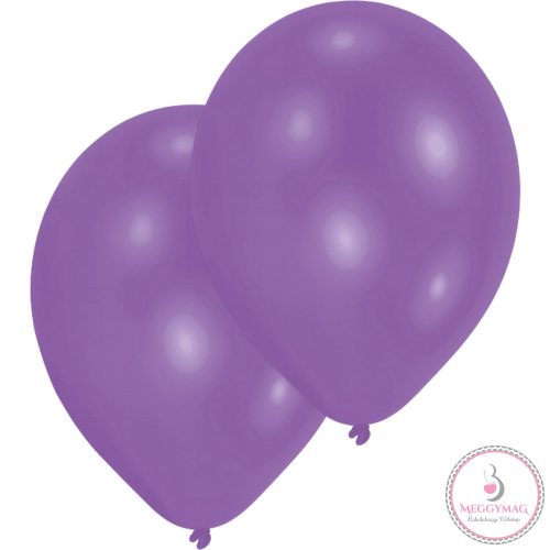 Lila Metallic Violet léggömb, lufi 25 db-os 11 inch (27,5 cm)