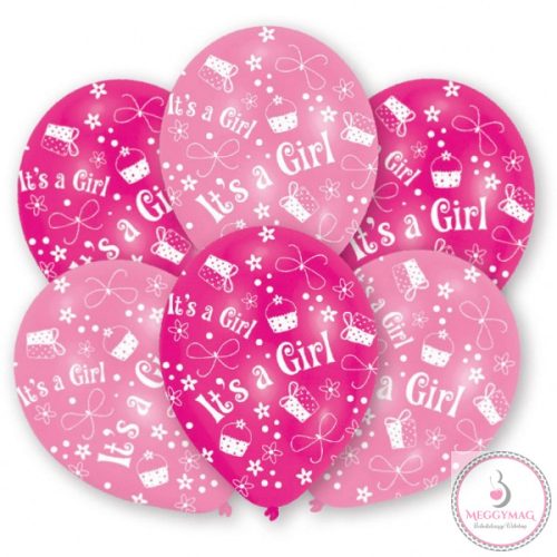 Lány Girl léggömb, lufi 6 db-os 11 inch (27,5 cm)