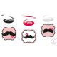 Mustache, Bajusz szalag dekoráció 6 db-os szett