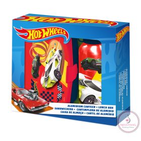 Hot Wheels szendvicsdoboz + alumínium kulacs szett