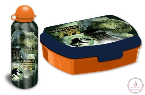 Jurassic World Dominion szendvicsdoboz + alumínium kulacs szett