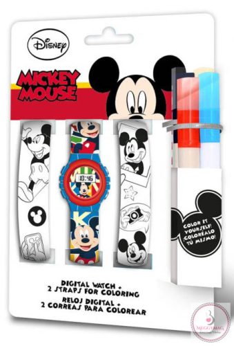 Disney Mickey Fun digitális karóra + színezhető óraszíj szett