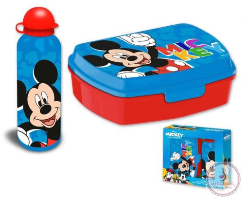 Disney Mickey Play szendvicsdoboz + alumínium kulacs szett