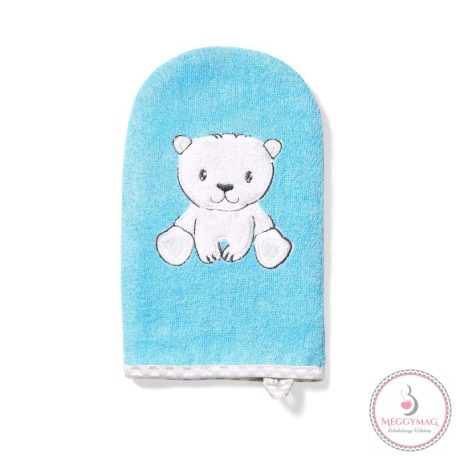 BabyOno fürdetőkesztyű bambusz 347/02 --kék jegesmedve