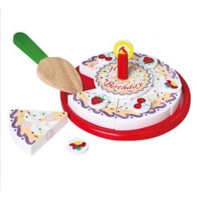 Fa játék torta papírdobozban